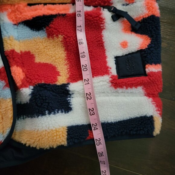 Free People Hit The Slopes Fleece Jacket Womens L Coral Carpet Retro Casual Cozy - Picture 4 of 6